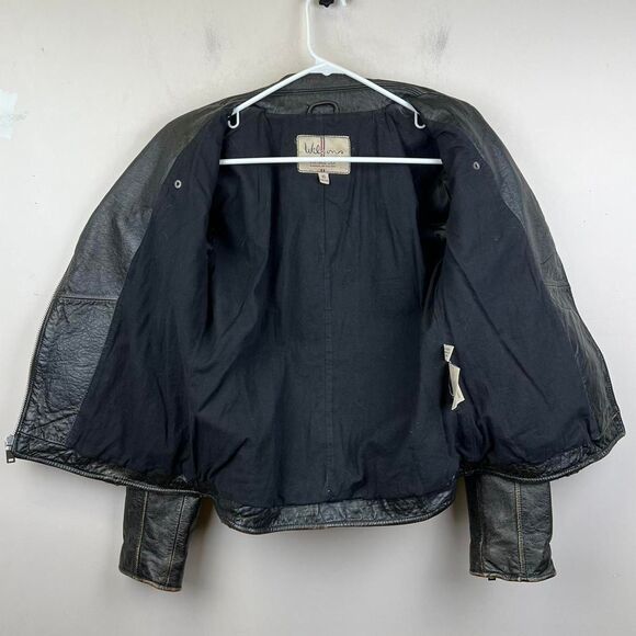 Wilsons Black Vintage Leather Jacket With a Grunge Vibe Size XS - Picture 3 of 7